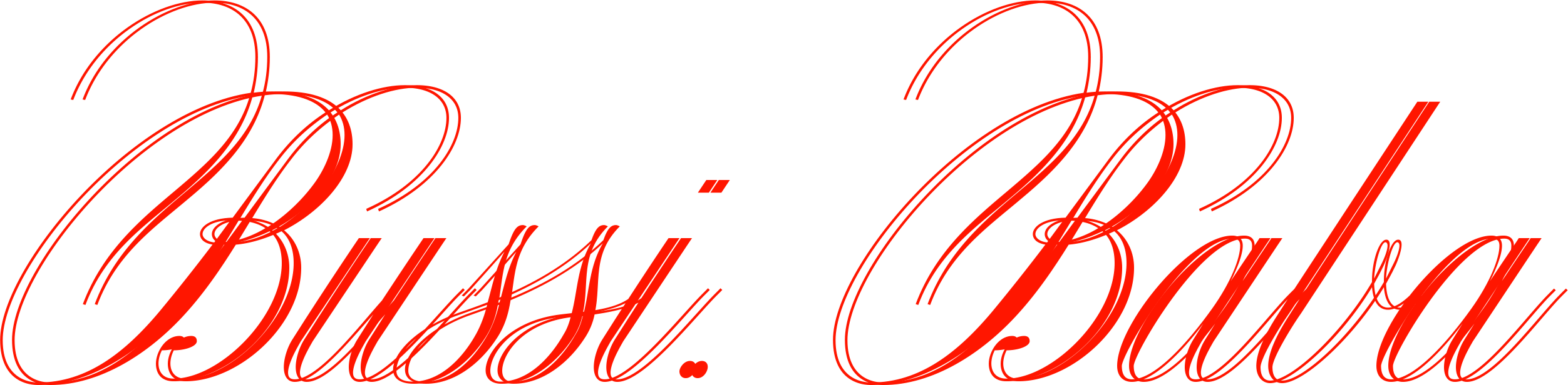 Überschrift 'Bussi. Baba'